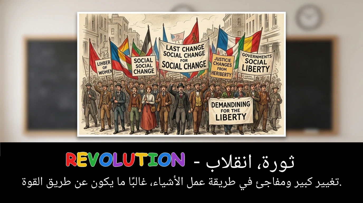 Arabic Illustration for revolution